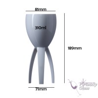 White Polycarboante Tristem Wine Glass great for unstable ground